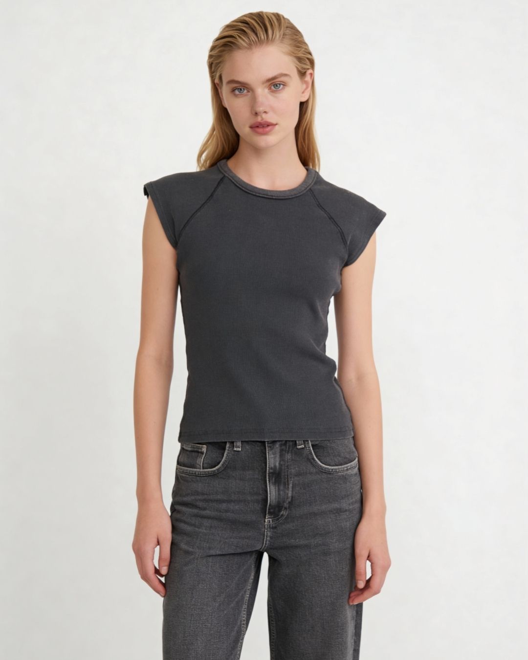 Yıkamalı Reglan Kol T-Shirt – t-shirt ürün görünümü 1